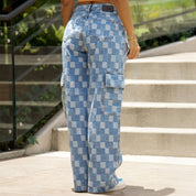 Pant cargo cuadros